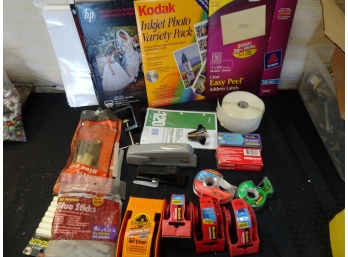 Office Supplies, Photo Paper, Staplers, Glue, Jewel Tone Pen Set And More.