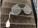 (G3) LOT OF 7 ANTIQUE PINCE NEZ  EYEGLASSES - 6 PAIR - EITHER 12K 1/10 OR 1/20 12KGE- SPECTACLES -WITH CASE