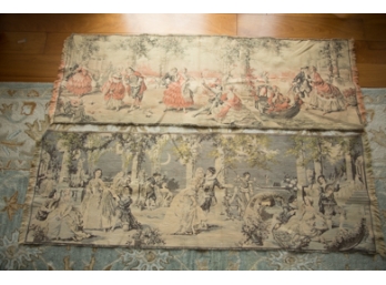 (C7) VINTAGE POSSIBLE ANTIQUE HAND WOVEN TAPESTRY-MEASURES APPROX. 54'L X 18 1/2'W