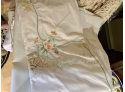 BIG MIXED LOT OF AT LEAST 10 VINTAGE TABLECLOTHS - EMBROIDERED - MULTI SIZE - ALL DRY CLEANED