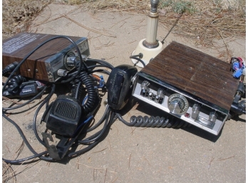 2 Sears CB Radios, Microphone, Antenna  (155-B)