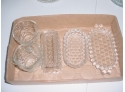 Lot Of Clear Pressed Glass  (126)