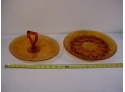 Handled Oval Platter - 10' X 12', Egg Plate, 12'D  (257)