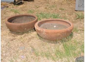 2 Ceramic Flower Pots, 15'x 5'H  (138)