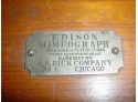 Edison Mimeograph, Chicago In Wood Box With Instructions  (1399)