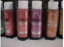 40+ Acrylic Paints, 2 Oz Bottles, Some Used, Some New  With Hole Punch   (259)