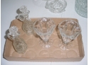 Lot Of Clear Pressed Glass  (126)