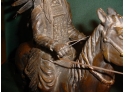Artist Signed Bronze Indian On Horseback  (1053)