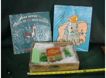 Squirt Salt 7 Pepper, Rudolph By Gene Autry, Disney Dumbo Puzzle  (254)