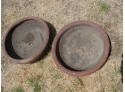 2 Ceramic Flower Pots, 15'x 5'H  (144)