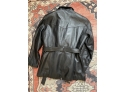 Leather Pelle Studio Jacket Black Coat Zipper Closure Wilsons