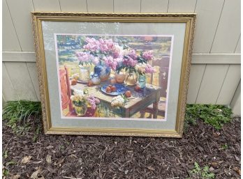 Framed Art Flowers On A Table Artwork