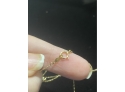 14k Gold DQ CZ Korea Arrow Necklace