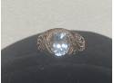 14k Filigree Ring Rose Gold 5ct Genuine Aquamarine