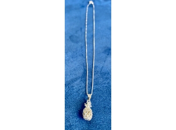 Sterling Silver Pineapple Pendant On Chain