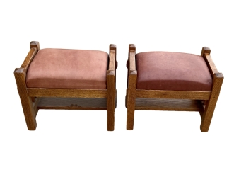 Two Mission Style Footrests By Gene Southard