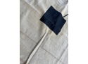 18 Inch Wide Piece Of Vintage Or Antique Linen With Black Square And Unknown Purpose