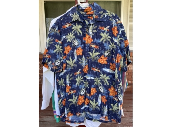Lot Of Men's Shirts Featuring Nautica Hawaiian Style Shirt