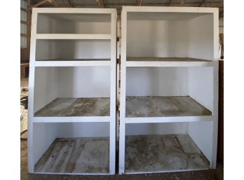 (2) Large Wooden Shelves