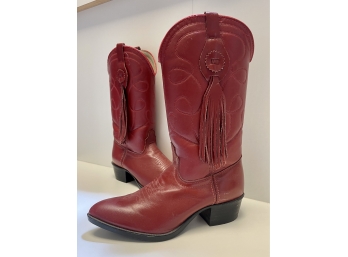 Vintage Corral Red Leather Cowgirl Boots Women's Size 6