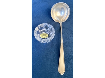 Small Sterling Spoon With Crystal Salt