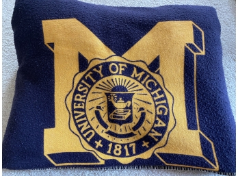 Vintage University Of Michigan Fleece Blanket