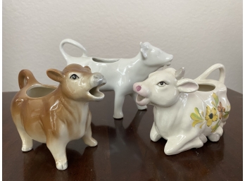 Lot Of 3 Cow Creamers