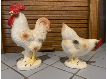 Lot Of 2 Roosters Figurines By Walls-Japan