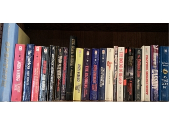 Shelf Of Books Featuring Joseph Wambaugh Books Incl. 'the Black Marble' And 'the Delta Star'