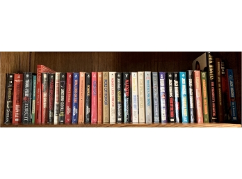 Shelf Of Books Including Jack Higgins Books