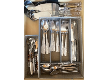 Fabulous Grouping Of Flatware And Serving Pieces