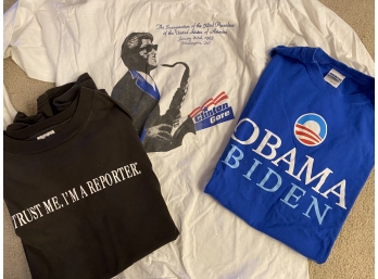 Collection Of Vintage Political Shirts Including Obama/Biden & Bill Clinton