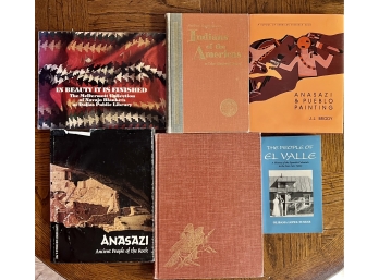Lot Of Books Incl. 'Anasazi', And 'In Beauty It Is Finished' Navajo Blanket Book, & 'Indians Of The Americans'