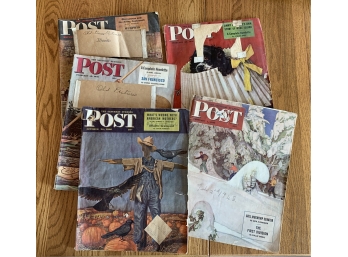 Lot Of Vintage 'the Saturday Evening Post' Magazines