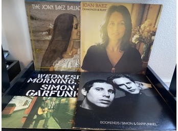 Collection Of Four Albums Including Joan Baez & Simon & Garfunkel