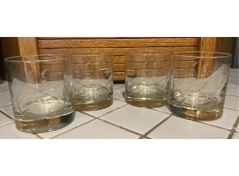 Lot Of 4 Cutty Sark Whiskey Glasses
