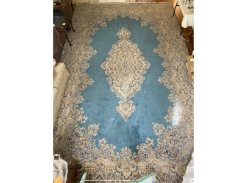 Large Aubusson Style Area Rug With Pinks, Blues And Browns