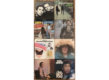 Lot Of 8 Simon And Garfunkel, Paul Simon Vinyl Albums
