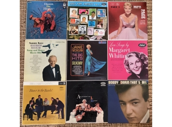 Lot Of 9 Records Incl. 'Dance, Be Happy!', Love Songs By Margaret Whiting, And More!