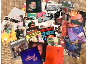 Lot Of 29 Records Incl. Chuby Checker, Willie Nelson, Sophoie Tucker, Christmas Songs And More!