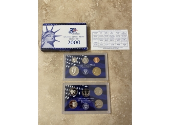 2000 United States Mint Proof Set And 2000 State Quarter Set