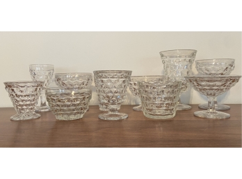 (11) Assorted Fostoria Depression Glass Pieces Including Cups & Bowls
