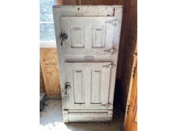 Antique Refrigerator  White Clad