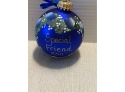 Vintage Hand Painted Glass Ornaments And Special Friend Ornament