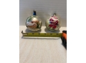 Vintage Hand Painted Glass Ornaments And Special Friend Ornament