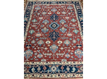 Hand Knotted Flat Woven Heriz Rug  120'x96'. #2794