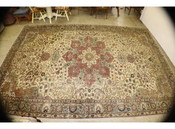 Antique Hand Knotted Hereke Rug 225'x120'.  #3204