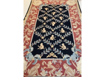 Hand Knotted Needlepoint Rug 67'x41'.  #3182.