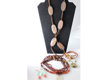 Assortment Of Necklaces, Earrings And Bracelet For Fun Summer Days