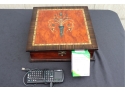 Unique Inlay Trinket Box & Assorted Electronics  Wireless Remote Control Outlet & More